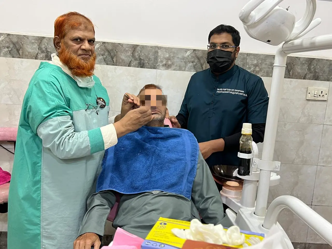 Dr. Mohd. Siraj Ur Rahman and Dr. Md. Miftah Ur Rahman during treatment at NeoDent Dental Clinic